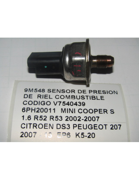 SENSOR PRESION RIEL COMBUSTIBLE V7540439 6PH20011 MINI COOPER S 1 6 R52