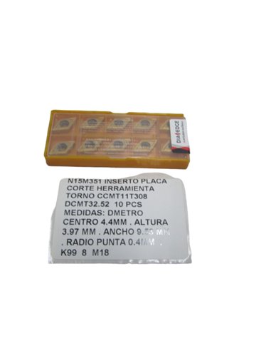 INSERTO PLACA CORTE HERRAMIENTA TORNO CCMT11T308 DCMT32.52 10 PCS