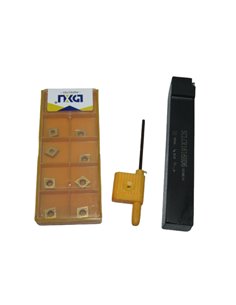 SET PORTA HERRAMIENTA 16X16 INSERTO PLACA CORTE TORNO 10 PCS CCMT060204