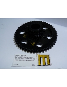 Polea bomba elevadora 48 dientes motor Nissan Xtrail 2.2 YD22 CDI TDN 2005 - 2010