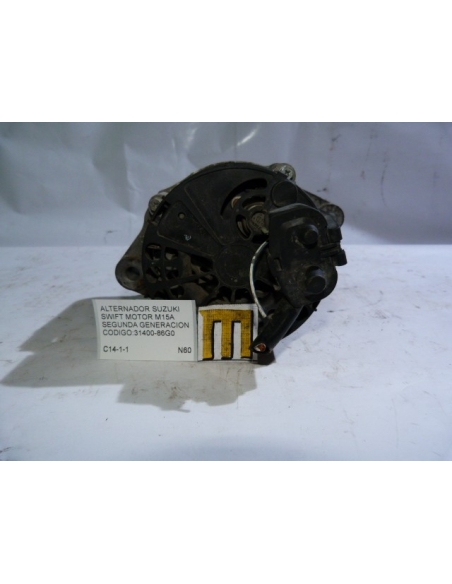 Alternador Suzuki Swift motor M15A segunda generacion codigo: 31400 - 86G0