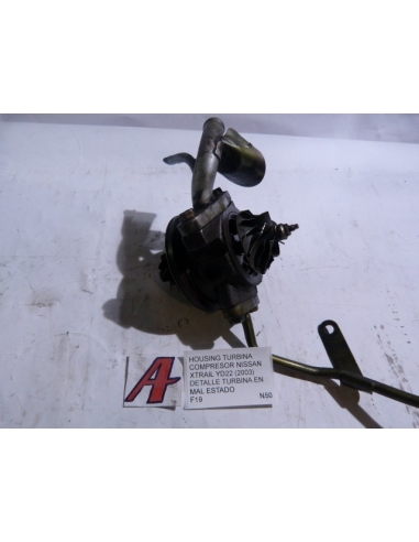 Housing turbina compresor Nissan Xtrail YD22 2003 Detalle turbina en MAL ESTADO 