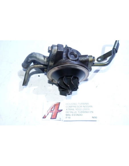 Housing turbina compresor Nissan Xtrail YD22 2003 Detalle turbina en MAL ESTADO 