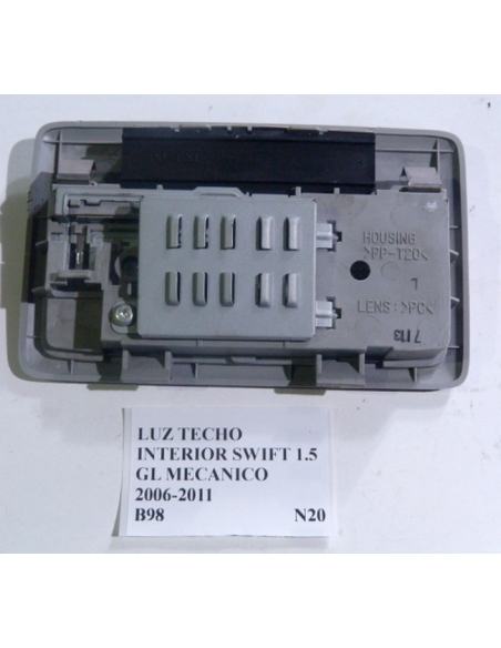 Luz techo interior Suzuki Swift 1.5 GL 2006 - 2011 mecanico 