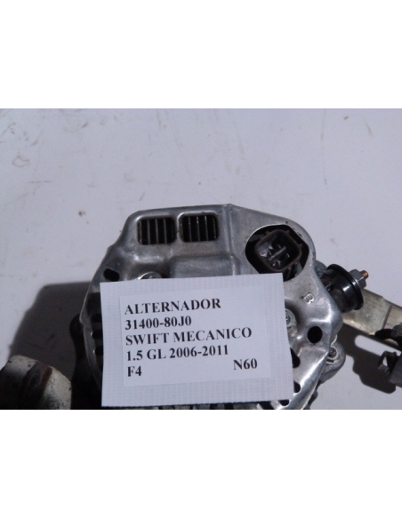 Alternador codigo 31400-80J0 Suzuki Swift mecanico 1.5 GL 2006 - 2011 