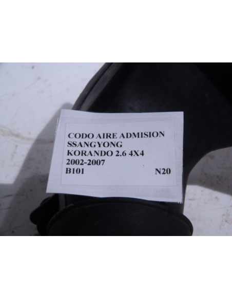 Codo aire admision Ssangyong Korando 2.9 4x4 2002 - 2007