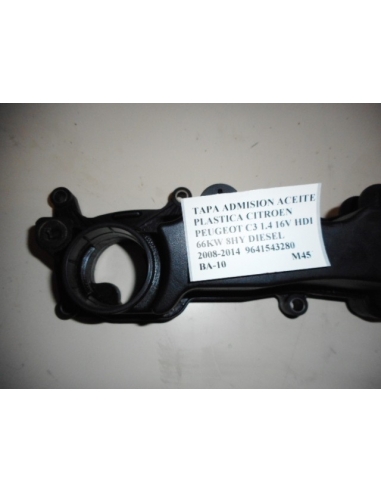 Tapa admision aceite plastica Citroen Peugeot C3 1.4 16V HDI 66KW 8HY Diesel 2008 - 2014 9641543280