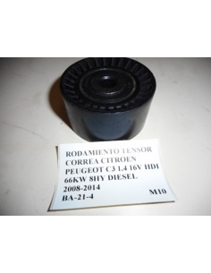 Rodamiento tensor correa Citroen Peugeot C3 1.4 16V HDI 66KW 8HY Diesel 2008 - 2014 