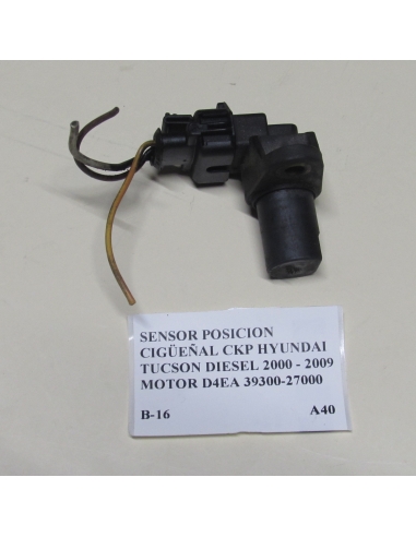Sensor posicion cigueñal CKP Hyundai Tucson Diesel 2000 - 2009 motor D4EA 39300-27000