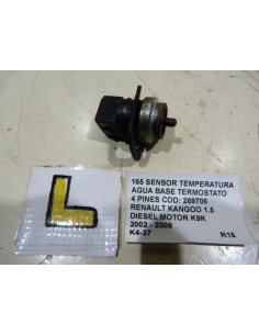 SENSOR TEMPERATURA AGUA BASE TERMOSTATO 4 PINES COD: 269706  RENAULT KANGOO 1.5  DIESEL MOTOR K9K 2002 - 2008