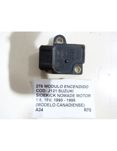 MODULO ENCENDIDO COD: J121 SUZUKI SIDEKICK NOMADE MOTOR 1.6, 16V, 1990 - 1995 (MODELO CANADIENSE)