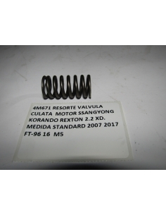 RESORTE VALVULA CULATA  MOTOR SSANGYONG KORANDO REXTON 2.2 XD. MEDIDA STANDARD 2007 2017