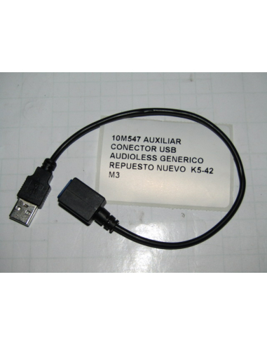 AUXILIAR CONECTOR USB AUDIOLESS GENERICO